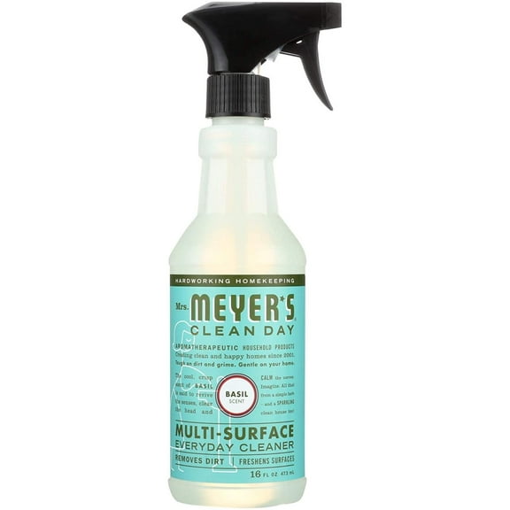 Mrs. Meyer's Multi-Surface Everyday Cleaner, Basil - Hard Surface Cleaner - 6 Pack, 16 Fl Oz
