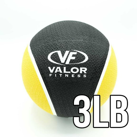 Valor Fitness Medicine Ball, 3 lb Total Body Core Arm Strength Toning Exercises Home Gym Workout