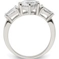 thumbnail image 2 of Sterling Silver Rhodium-Plated 3 Stone Cz Ring (Size 6) Made In China qr2061-6, 2 of 5