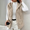 thumbnail image 5 of Luvrsol Women V Neck Open Front Fleece Sleeveless Vest Lightweight Casual Layering Waistcoat Gilet S-3XL, 5 of 9