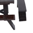 thumbnail image 4 of Mesa para casa de muñecas 1:12 Vhermosa banco de madera en miniatura mesa de comedor negra, 4 of 8
