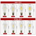 thumbnail image 5 of Bombilla LED de filamento Edison retro E27 E14 de 2/4/6/8 W, CA 220 V, bombilla de vidrio C35, G45, A60, ST64, G80, G95, G125, luz de vela vintage, 5 of 5
