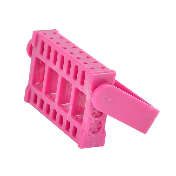 Vogacara Soporte para brocas para uñas, soporte para exhibición de 16 agujeros, contenedores, soporte para cabezal de molienda de uñas, soporte para Juegos de manicura Rosa roja Vogacara CE014686-07