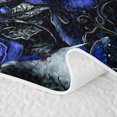thumbnail image 5 of Homewish Goth Skull Skeleton Quilt King,Happy Halloween King Coverlet Set,Navy Rose Duvet,3 Pieces, 5 of 7