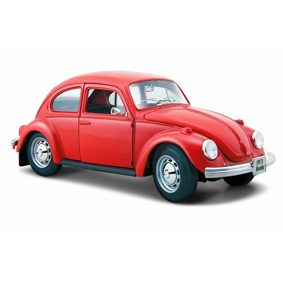 Volkswagen Beetle Hard Top, Red - Maisto 31926R - 1/24 Scale Diecast Model Toy Car