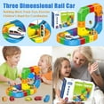 thumbnail image 7 of Electric Train Set, Rail Stem Cubes, Motorized Car Blocks Track, 3D Magic Gravity-Defying Building Toy Train Track Set, Early Learning Educational Toy for 3-8 Years Old Boys Girls 51Pcs, 7 of 7