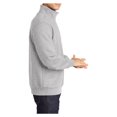 thumbnail image 3 of Mens 1/4 Zip Cotton/Poly Fleece Sweatshirt Athletic Heather X-Small, 3 of 8