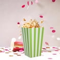 thumbnail image 4 of Striped Paper Popcorn Bags,Green Movie Decorations Cardboard Container,QZS Mini Paper Popcorn Box for Party,Indoor,2.8x2x4.5In,50Pack, 4 of 6