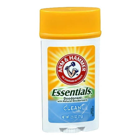 Arm And Hammer Essentials Natural Deodorant, Clean Scent, 2.5 Oz