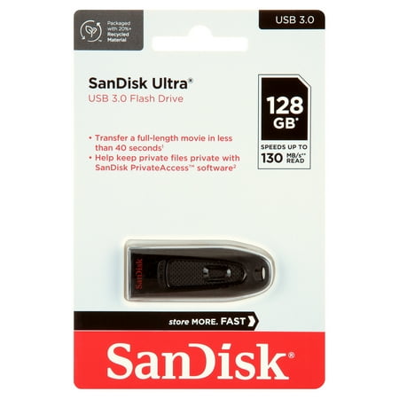 SanDisk 128GB Ultra USB 3.0 Flash Drive - 130MB/s - SDCZ48-128G-AW46