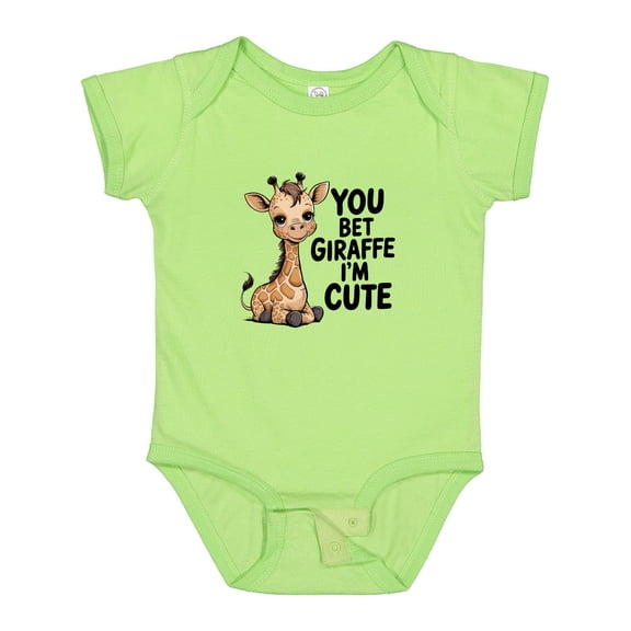 Inktastic You Bet Giraffe I'm Cute Boys or Girls Baby Bodysuit