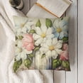 thumbnail image 3 of Spring Mangnolia Green Throw Pillow Covers, Vases Cushion Case Decoration for Sofa Couch, 3 of 5