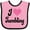 Pink and Black, variant on Inktastic I Love Tumbling Girls Baby Bib