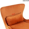 thumbnail image 3 of LiviNest Pet-Friendly Lounge Chair: 2-in-1 Chair & Pet Nook for Living Room - Orange Velvet Accent Chair with Ergonomic Back Support for Home Office & Pet Owners, 3 of 6