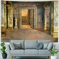 thumbnail image 4 of BCIIG  Egyptian Temple Tapestry Ancient Mysterious Hieroglyphic Carvings Wall Hanging Decor Bohemian Hippie Trippy Large Tapestry for Bedroom Living Room Dorm 50x40inch, 4 of 6
