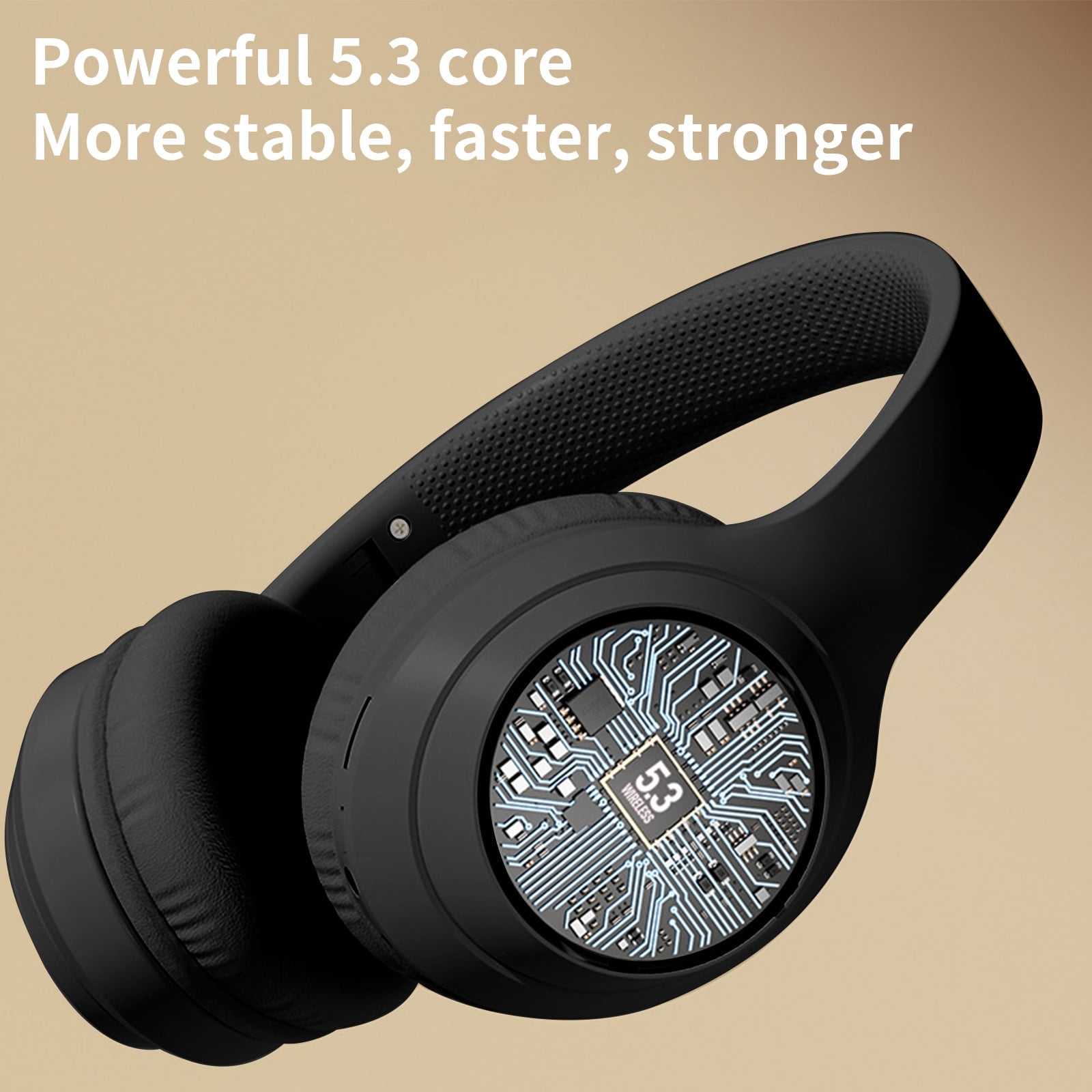 SPOORYYO Bluetooth Headphones Wireless, Over Ear Stereo Wireless Headset 16H Playtime with deep bass,Bluetooth Headphones with Microphone, Foldable Stereo Wireless Headset