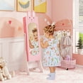 thumbnail image 4 of Costway Kids Jewelry Cabinet Standing Children Jewelry Organizer with Full-Length Mirror Pink, 4 of 9