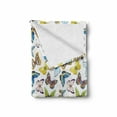 thumbnail image 2 of Butterfly Soft Flannel Fleece Throw Blanket, Colorful Watercolor Animals with Numerous Different Designs and Elements, Cozy Plush for Indoor and Outdoor Use, 50" x 60", Multicolor, by Ambesonne, 2 of 6