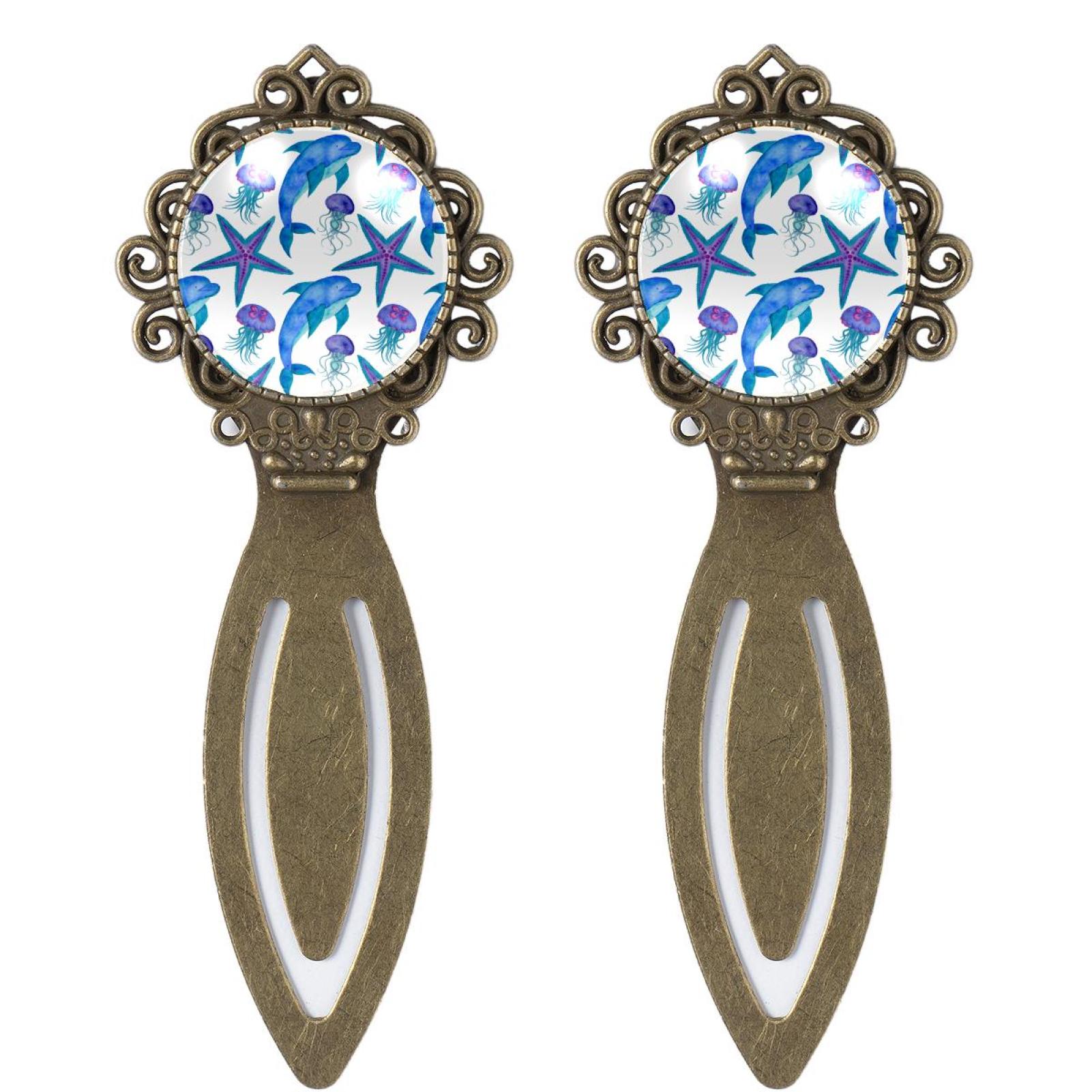 Bookmark Gift Box Set Vintage Bookmarks Page Holder with Crystal Glass