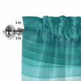 thumbnail image 4 of Ombre Turquoise Waves Rod Pocket Curtain Valance, Abstract Art Gradient Modern Farmhouse Window Valance for Living Room, Bedroom, Kitchen 42"W x 12"L, 4 of 9