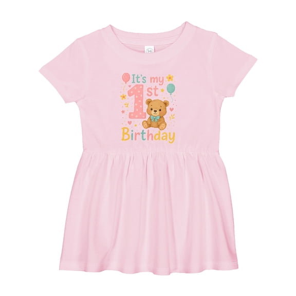 Inktastic Its My 1st Birthday Bear Girls Baby Dress