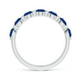 thumbnail image 2 of ANGARA Natural 1.61 Ct Floating Round Sapphire Semi Eternity Wedding Ring in 14K White Gold for Women (Size-3.6mm) | September Birthstone, Anniversary, Jewelry Gift for Women | Natural Sapphire Ring, 2 of 9