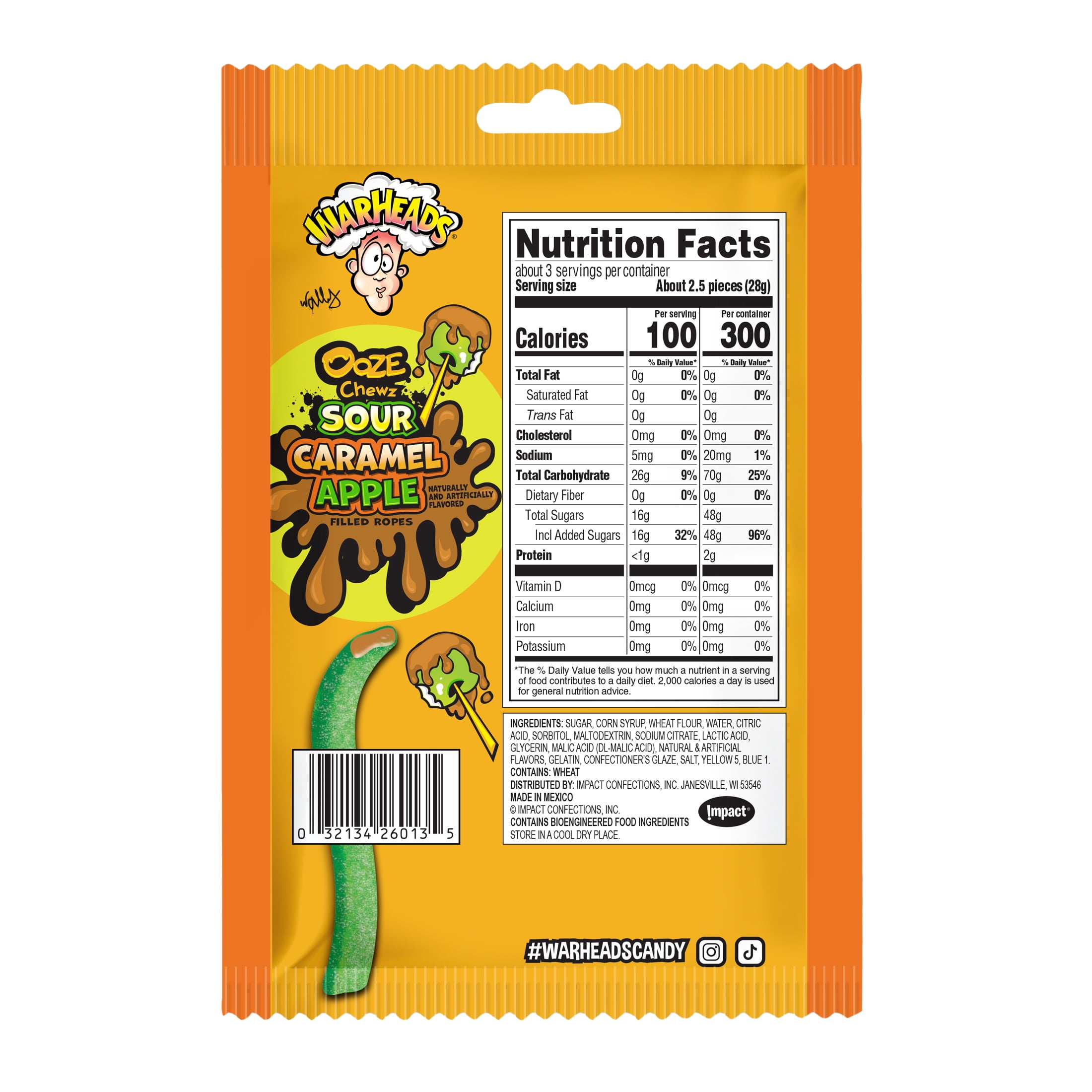 Warheads - Brandclub - Warheads Halloween Ooze Chewz Caramel Apple