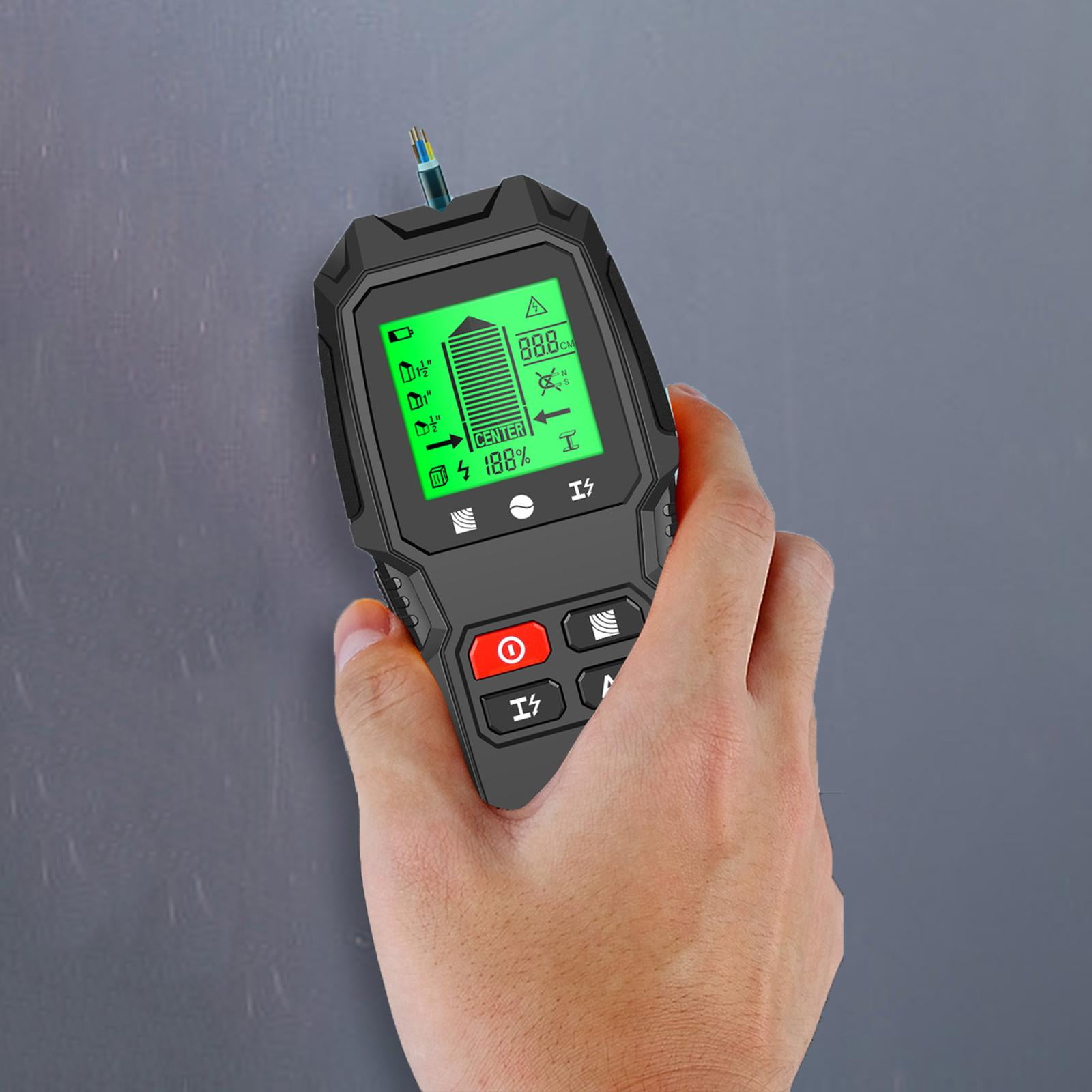 Fzaqwen Digital Wall Detector Handheld with LCD Display Accurate Wall Scanner for Center Black