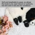 thumbnail image 5 of Dog Shoes Water Resistant Pet Dog Boots Breathable Comfortable Anti-slip Paw Protectors Black 4pcs, S, 5 of 7
