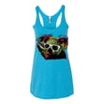thumbnail image 2 of Neon Technicolor Trippy Party Rainbow Koala | Womens Animal Lover Premium Tri-Blend Racerback Tank Top, Vintage Turquoise, X-Large, 2 of 4