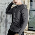thumbnail image 7 of Zpanxa Men's Full Zip Fitness Hoodie Lightweight Athletic Sweatshirt Breathable Quick Dry Long Sleeve Sports Hooded Jacket for Workout Training, 7 of 7
