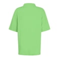 thumbnail image 4 of Polo Shirts for Women Summer Collared Short Sleeve Work Tops Business Casual Dressy Button Down Blouses,2XL, 4 of 4