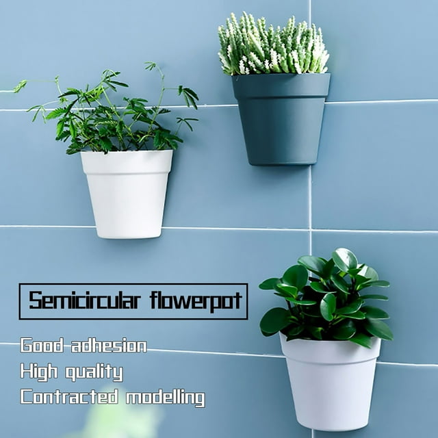 Fiudx Maceta de Pared, Diseño de Plástico Resistente, Elegante Decoración para Balcones, Versátil para Uso En Interiores y Exteriores, Ideal para Regalar, Tamaño Compacto (16,3 X 14,7 X 8 Cm), Fácil