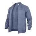 thumbnail image 5 of Rexolia Mens Cotton Jacket Lightweight Full Zip Windproof Stand Collar with Pockets Outdoor Hiking Fall Navy 2XL, 5 of 7