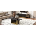 thumbnail image 3 of NEW Modern Light Luxury TV Stand and Coffee Table Set of 2, Modern TV Console,Wood Center Tables with Spacious Top, Storage Cabinet & Open Adjustable Shelves for Living Room, 3 of 10