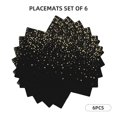 thumbnail image 3 of Placemats Set of 4 / 6, Star Silver Glitter Placemats for Dining Table Indoor/Outdoors Heat Resistant Washable Placemats 18" x 12", 3 of 8