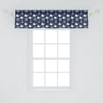 thumbnail image 2 of Ambesonne Navy Blue Window Valance, Maritime Anchor Whale, 54" X 12", Navy Blue White, 2 of 3