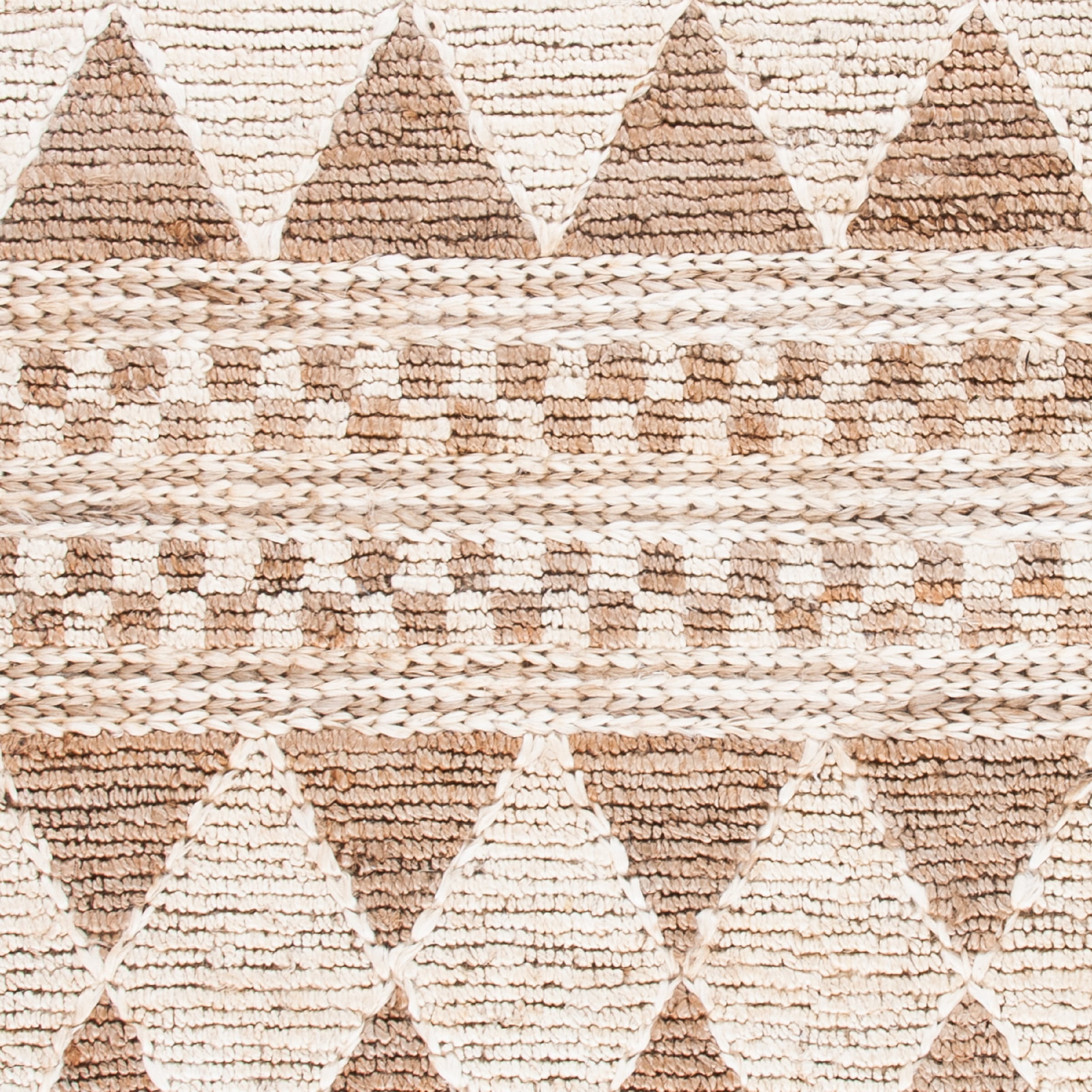 SAFAVIEH Natural Fiber Serenity Geometric Jute Area Rug, Brown/Beige, 9' x 12'