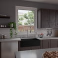 thumbnail image 3 of Black Matte Smooth Apron 33" x 18" Single Bowl Fireclay Farm Sink, 3 of 9