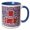 Blue/White, variant on 3drose, Happy St Georges Day with Abstract Union Jack Flag Background, 11oz Mug