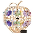 thumbnail image 4 of 24K Gold Plated 2.75 Apple Ornament with Colored Crystals by Matashi, 4 of 5