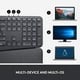 thumbnail image 4 of Teclado inalámbrico Logitech Ergo K860 Split Graphite, 4 of 9