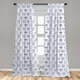 thumbnail image 4 of Ambesonne School Bus Curtains, Bag Education Supply Pen, Pair of 28"x63", White Violet Blue, 4 of 4