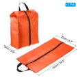thumbnail image 2 of Uxcell Shoe Bags for Travel, Portable Shoe Bag with Zipper for Travel, Orange 2 Pack, 2 of 5