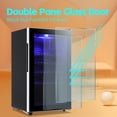 thumbnail image 3 of JIEJIA Mini Fridge with Touch Control Panel, 120-Can Small Beverage Refrigerators with Glass Door and Removable Shelves for Soda Beer or Wine, 3.5 Cu.ft, 3 of 9