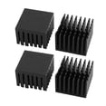 thumbnail image 5 of 4Pcs 28mm x 28mm x 20mm Aluminum Heatsink Heat Diffuse Cooling Fin Black, 5 of 5