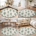 thumbnail image 4 of Round Area Rugs 3.3Ft, Abstract Art Fish Green Non-Slip Washable Circle Rugs Carpet, Coastal Ocean Summer Marine Life Indoor Outdoor Rug Floor Mats Throw Runner for Bedroom Living Room Bathroom, 4 of 8