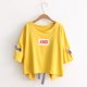 thumbnail image 3 of Camiseta casual de mujer con cuello redondo, media manga, blusa de algodón suelta para chica Jumpingount AP001743-08, 3 of 7