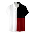 thumbnail image 3 of Camisas De Franela Para Hombre Hombres manga corta primavera verano casual impreso camisas top blusa camisas (White, L), 3 of 5