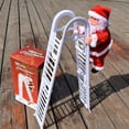 thumbnail image 3 of Adornos de regalo de decoración navideña creativa, carro de tracción de ciervos de Navidad, cuentas de escalada, música eléctrica, escalera de escalada de Papá Noel, 3 of 4